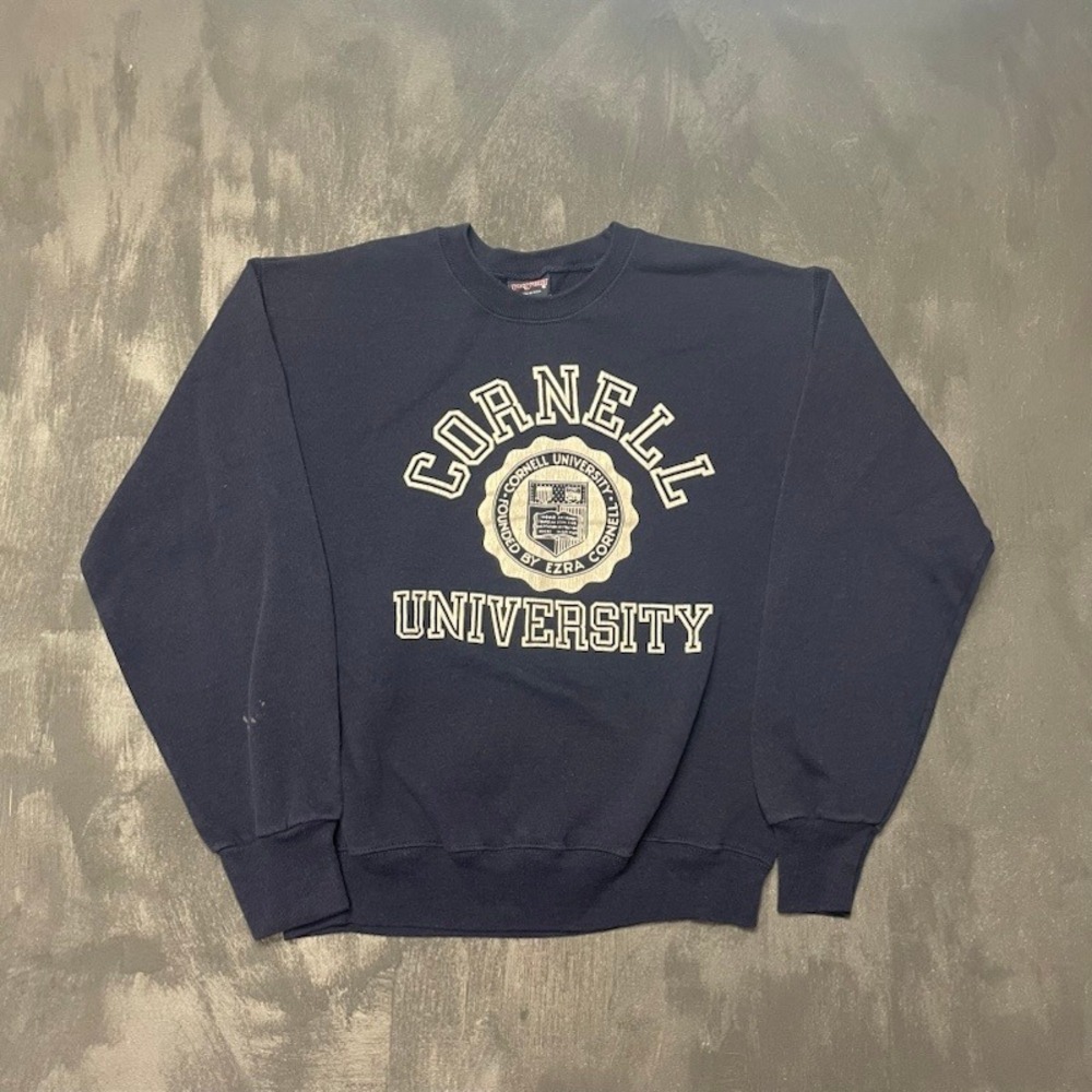 Vintage Cornell University Sweatshirt Mens L Navy Blue 90s JanSport Made in USA